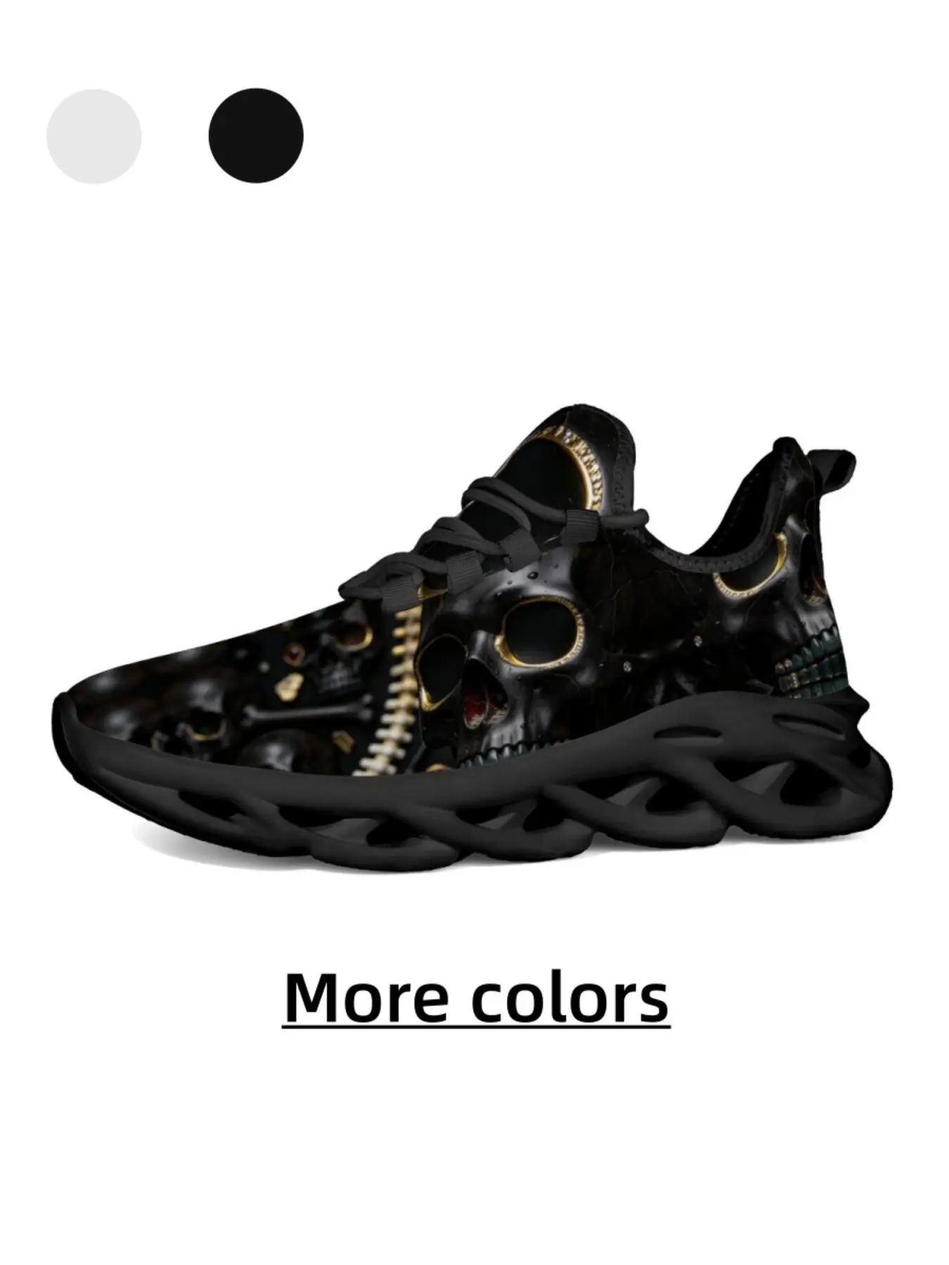 Neutral Punk Skull Print Sneakers, Trainer, Sports Shoes, Casual Athletic Sneakers, Casual Textile Upper, Eva Sole, All Season, Comfortable and Durable, Ideal for Daily Wear