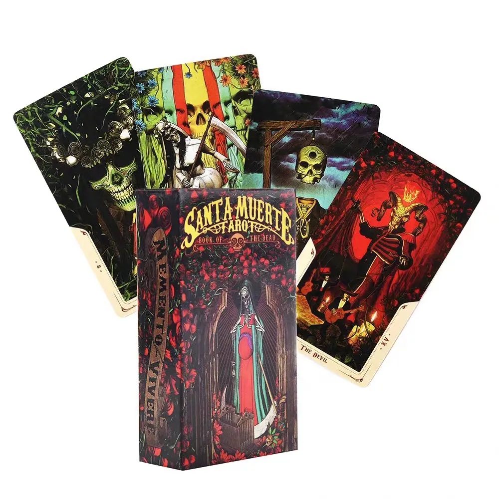 Saint Muerte Tarot Deck, Tarot Card Decks, 78 Cards for Beginners & Experienced Readers, Oracle Game Set, Card Games, Party Cards Game, Perfect for Parties & Events, Card Game Sets