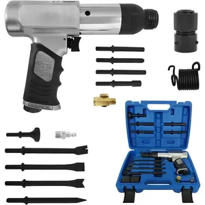 Air Hammer with 14-PCS Air Chisel ,Air Chisel Hammer -Tapered Punche,Air Hammer Kit-Panel ,Air Chisel Hammer-Flat Chisel,2500 BPM