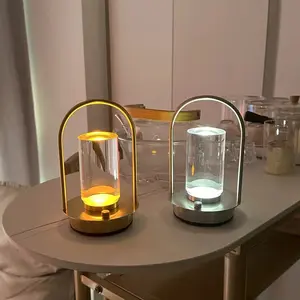Portable LED Touch Lamp, Elegant Metal Desk Light, Perfect Bedside Nightlight, Ideal for Bedroom Decor & Outdoor Lighting