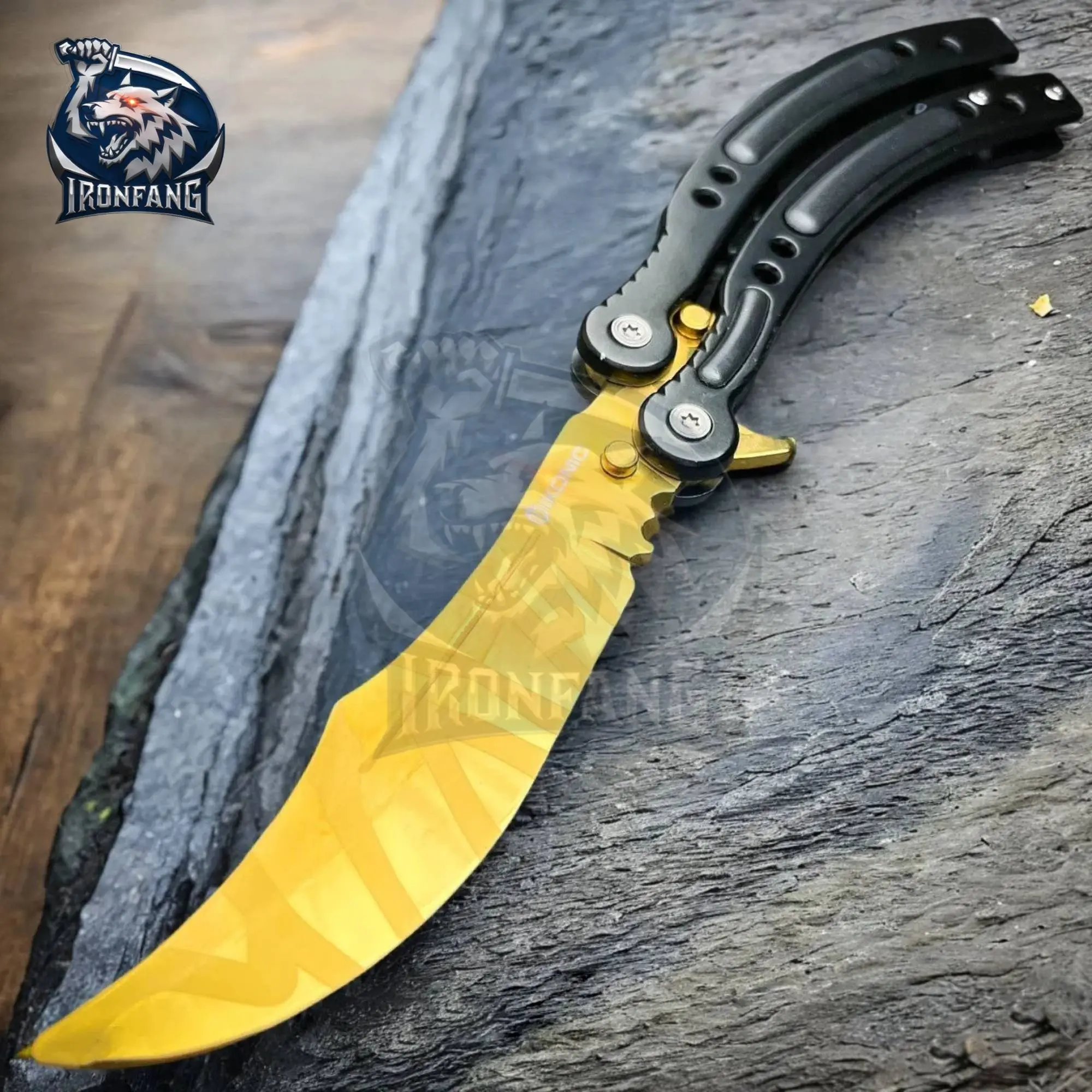 Tiger Tooth Gold Skin CSGO Fix Blade Training  ironfangknife