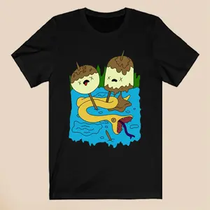 Men's Princess Bubblegums Rock Adventure Time Black Round Neck Cotton T-Shirt, S-3XL, Casual Short-Sleeve Menswear Top, Streetwear, Tropical Style
