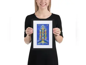 Geometrias Sagradas BeSculpt Giclée with Matboard Framed
