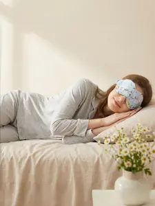 Zero Gravity Cooling Eye Mask, 3D Contoured for Side Sleepers, 100% Blackout & Noise Blocking, Ice Silk Fabric, Perfect for Summer Travel