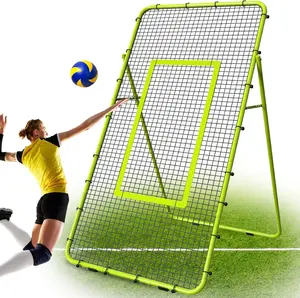7x4 FT Adjustable Volleyball Rebounder Net, Steel Frame, High-Tension PE Netting, Durable Portable Volleyball Training Equipment for Volleying, Bumping Skills Improvement