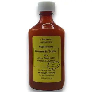 Turmeric Tonic with Ginger, Apple Cider Vinegar, Cayenne Pepper Herbal Supplement