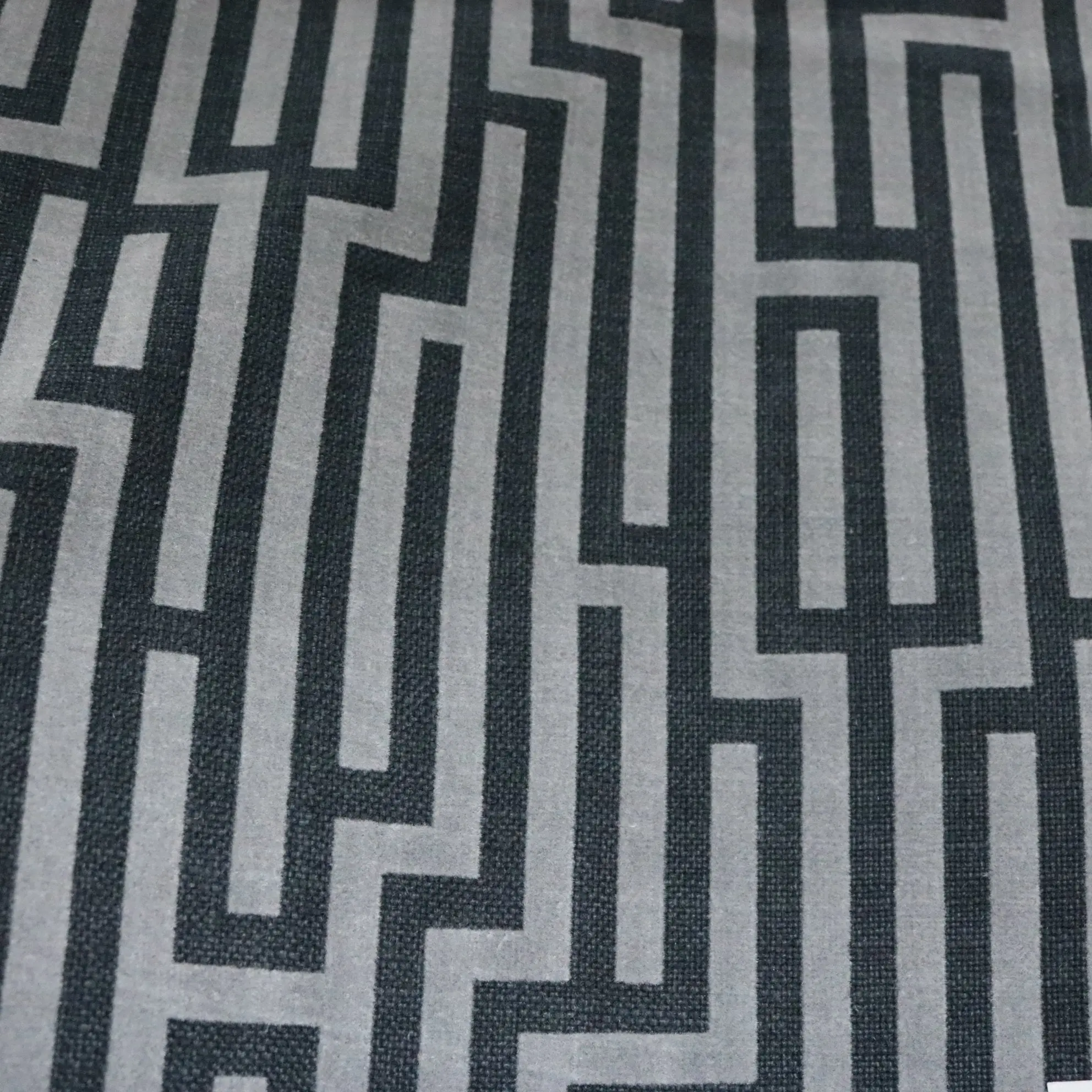 FLOCK LINES - LINEN BLENDED MODERN BURLAP UPHOLSTERY FABRIC BY THE YARD