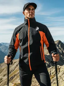 Men's Sport Jacket Casual Lightweight Lion Print Windproof Running Warm-Up Outdoor Hiking Zipper Pocket All-Season Fitted Outerwear