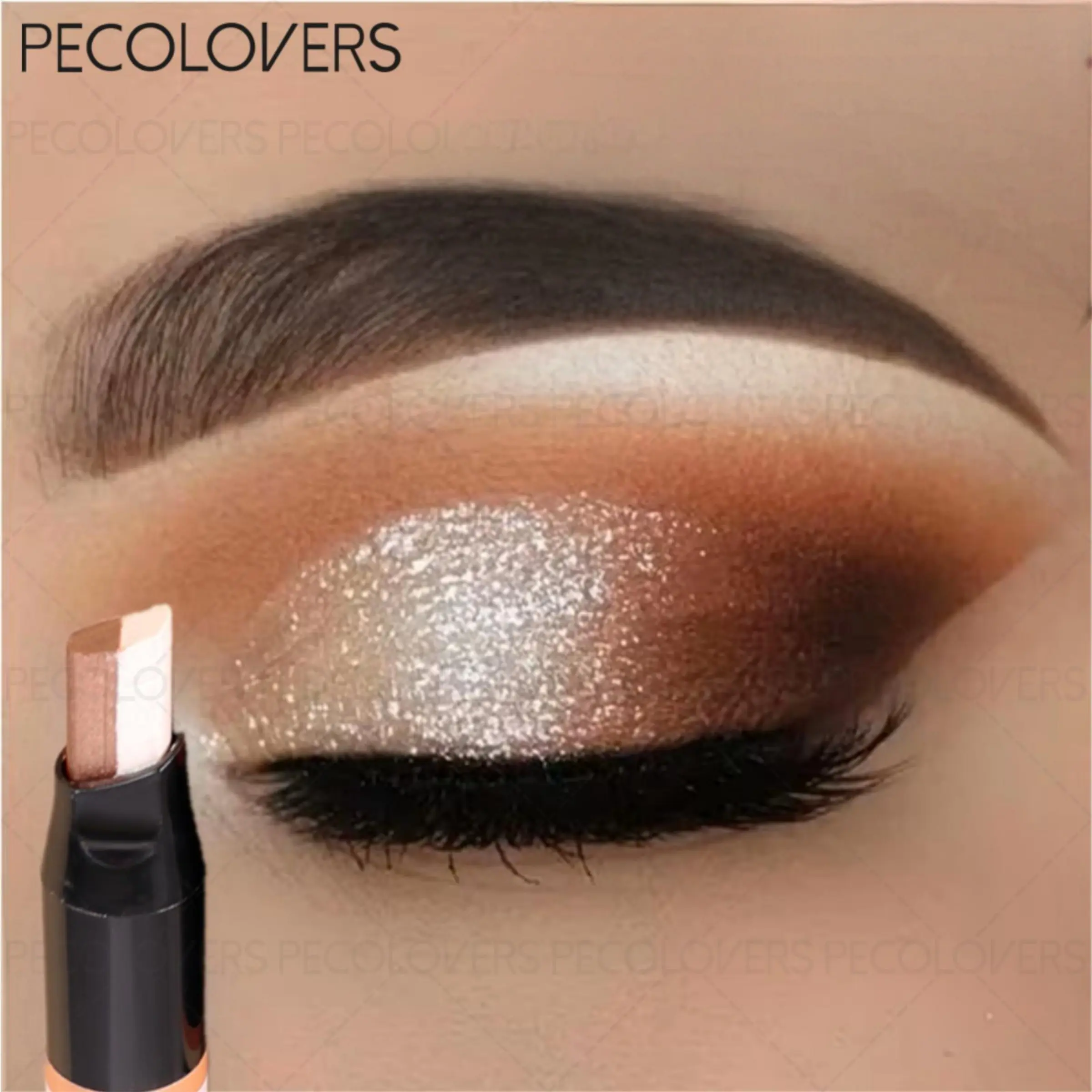 1pc Smart-Glow Metallic Eye Stick - Adaptive Luminizing Formula,Sleek On-the-Go Design,Perfect for Anniversary Gifts & Evening Celebrations - Dual-Finish Highlighter Pencil Luminous Eyeshadow Glitter Eyeshadow Stick Eye Makeup Product