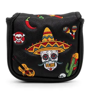 Sugar Skull Mallet Putter Cover(No Ribbon) – Sweet Style, Soft Feel, and a Hole-in-One Fit! 🍦🏌️‍♂️
