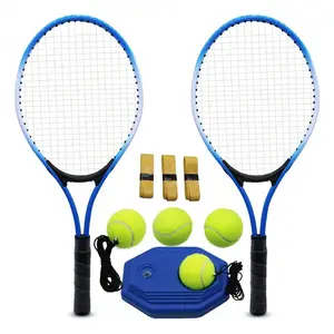 21 Inch Tennis Rackets 2 Players Recreational Tennis Racquet Set For Beginners And Professional With 4 Tennis Balls, 3 Overgrips, 1 Tennis Bag