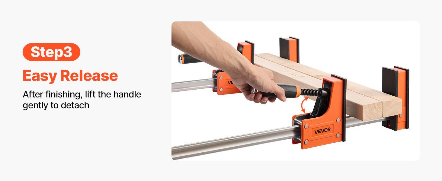 【Summerfinds】VEVOR 4-Piece F-Style Bar Clamps - 24in & 31in Heavy Duty Secure Upgraded, 1100 lbs Clamping Force, 2-in-1 Design, PA6 Handles, Parallel Soft Rubber Pads, Carbon Steel Bar for DIY Woodwork & Wood/Metal Joining Projects, Heavy Duty Clamp 【Summerfinds】VEVOR 4-Piece F-Style Bar Clamps - 24in & 31in Heavy Duty Secure Upgraded, 1100 lbs Clamping Force, 2-in-1 Design, PA6 Handles, Parallel Soft Rubber Pads, Carbon Steel Bar for DIY Woodwork & Wood/Metal Joining Projects, Heavy Duty Clamp
