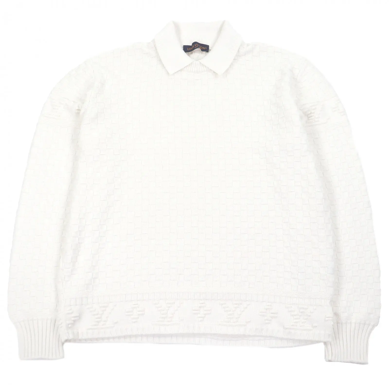 Pre-owned Louis Vuitton Nylon Small Leather Goods Damier Monogram Knit Polo Shirt