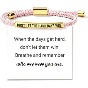 Serelune Jewelry B Dont Let The Hard Days Win Bracelet Remember Who You are/God is in Control Bracelet Inspirational Gifts for Women Birthday Jewelry Gifts for Friends