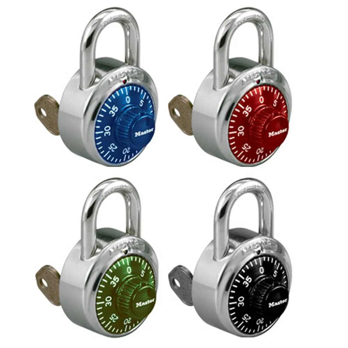 Master Security Padlock - KA V69 Series Combination Lock, 7/8" Hardened Stainless Steel Shackle, Antitheft Device Locks & Security for Motorcycle (Blue)