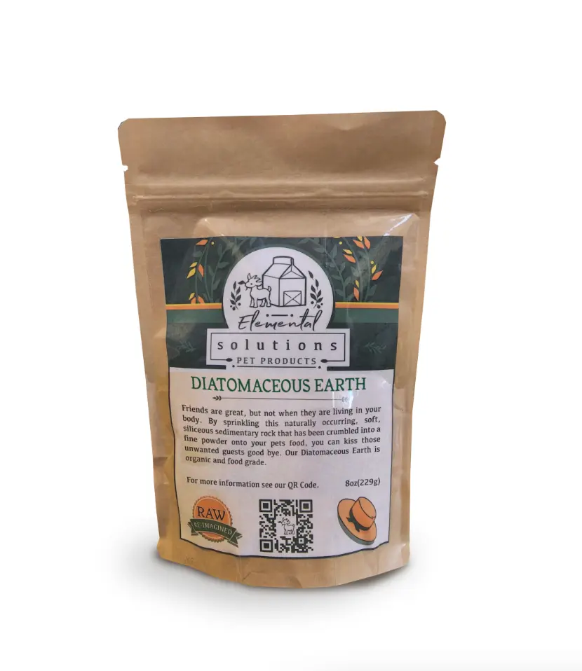Solutions Pet Products Food-Grade Powder Form Diatomaceous Earth Herbal Supplement for Dogs & Cats - Pet Healthcare, Pest Control Aid, Skin Health Support, Healthy Nails Boost, Natural Silica