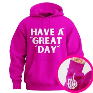Wishing you a wonderful day, mid finger hoodie GARMENTARY