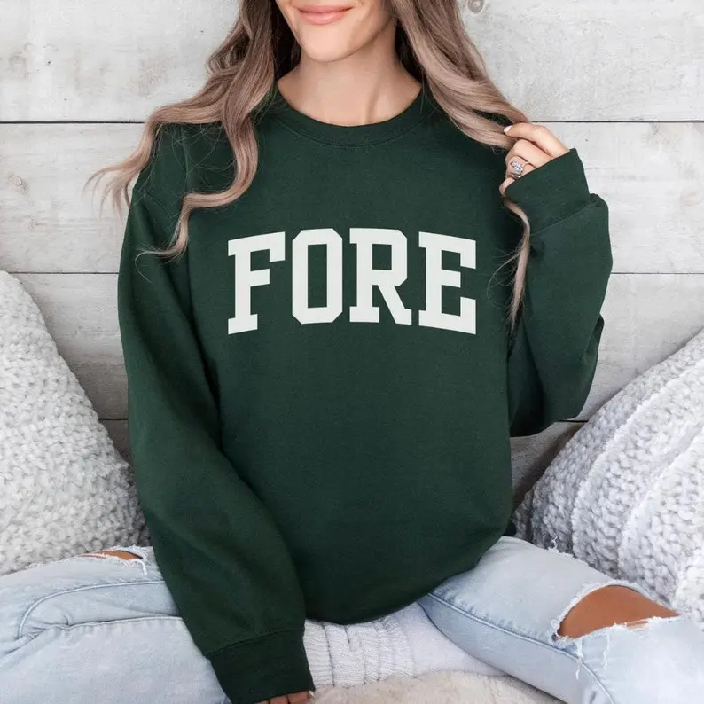 FORE Golf Sweatshirt, Funny Golfing Sweater, Unisex Golf Apparel, Gift for Golfer