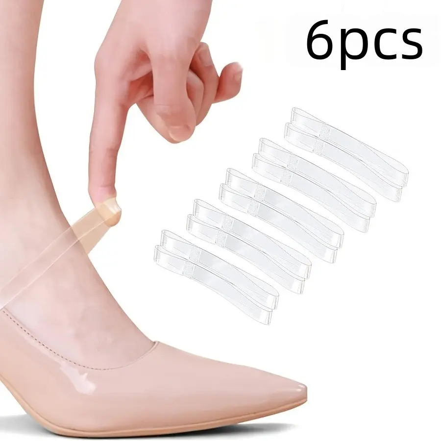 6pcs Invisible Shoe Laces for Women, Anti-Slip Strap Fastener for Sandals, High Heels, Flat Shoes, Secure Fit, Comfortable & Durable, Shoe Accessories