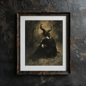 Lilith Witch Art Print Unframed, A Mystical Occult and Pagan Inspired Artwork Featuring Gothic Beauty and Divine Feminine Themes, Ideal for Dark Academia or Wicca Decor  Frameless Poster