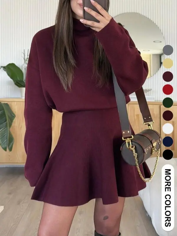 slim fit dress slacks Knit Sweater Dress in Fawn XL