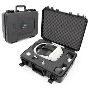 CASEMATIX Hard Case for Meta Quest 3S or Quest 2 with VR Gaming Headset & Accessories Customizable Foam Fits Elite Strap and More - Comfortable Carrying Handle and Briefcase Design Security