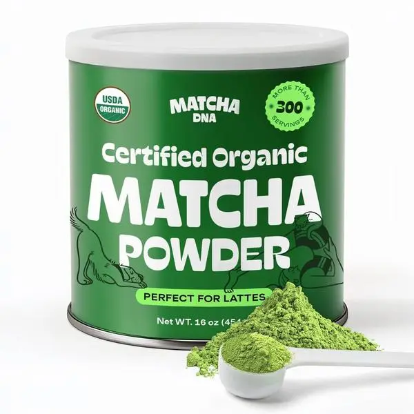 Organic Matcha Powder USDA Organic Gluten Free Vegan Unsweetened Green Tea