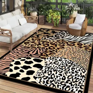 Leopard Tiger Zebra Stripe Rug, European Style Soft Floor Mat, Living Room Bedroom Decor, Washable Large Contemporary Area Rug