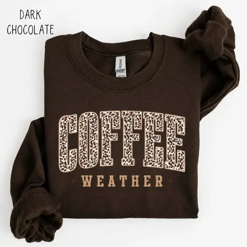 Retro Coffee Weather Sweatshirt, Fall Coffee Lover Gift, Cute Fall Sweatshirt, Pumpkin Spice Shirt, Thanksgiving Shirt, Fall Graphic Tee Gift For Women, Women's Long Sleeve Shirts
