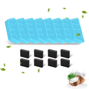 2.2L/74oz Smart Cat Water Fountain Filter, 8/15 Sets of Pet Water Fountain Replacement Filter, Multi-Layer Filtration System