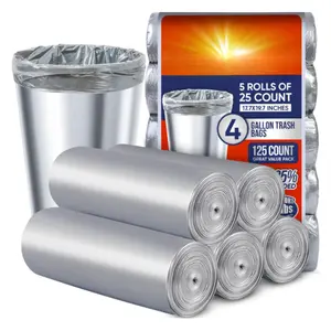 125-Count Unscented Small Trash Bags – 4 Gallon Thickened & Durable Trash Can Liners for Kitchen, Bedroom, Office Use   #homeimprovement   #MustHave