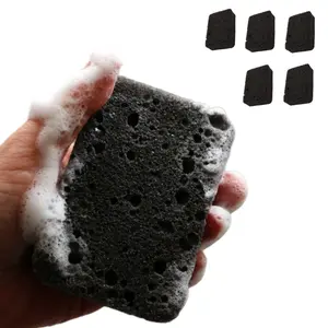 5pcs Kitchen Cleaning Sponge Durable Non Stick Oil Resistant Dish Washing Sponge Reusable Long Lasting Scrubber for Pots Pans Dishes Sink Stovetop Countertop Multi Purpose Household Cleaning Tool Easy Rinse Design Heavy Duty Stain Remover Scrub Sponge