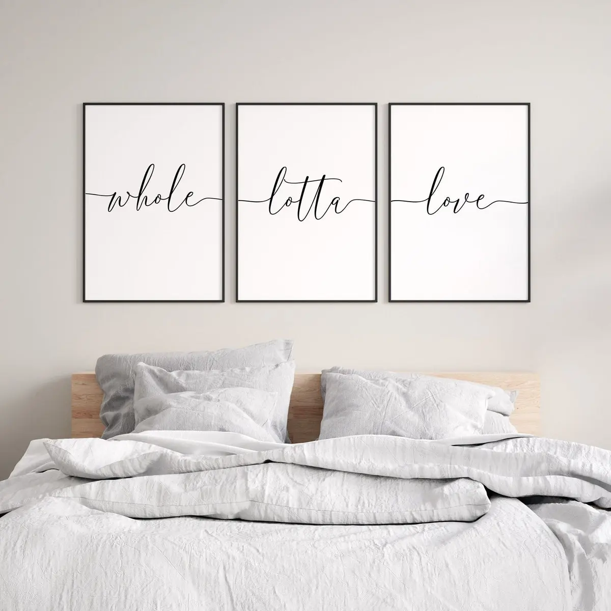 Whole Lotta Love, Couple Bedroom Prints over Bed Wall Decor, Bedroom Sign Couple Home Decor, Romantic Bedroom Poster Love  Wall Art, Room Decor, Unframed