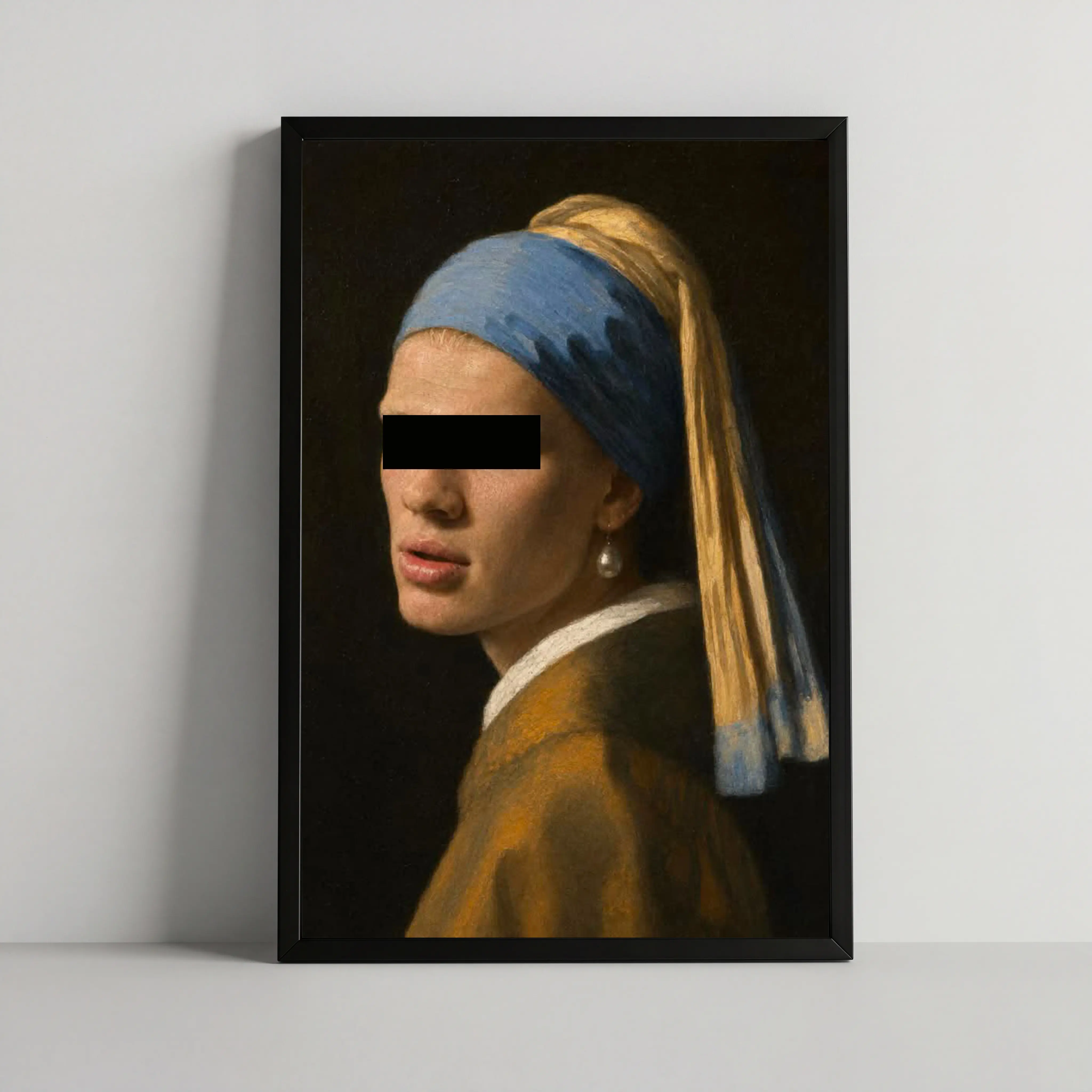 "The Girl with a Pearl Earring" and Haaland Fun Oil Painting Style Canvas Prints, Vintage Wall Art Decor for Home, Office and Room Walls