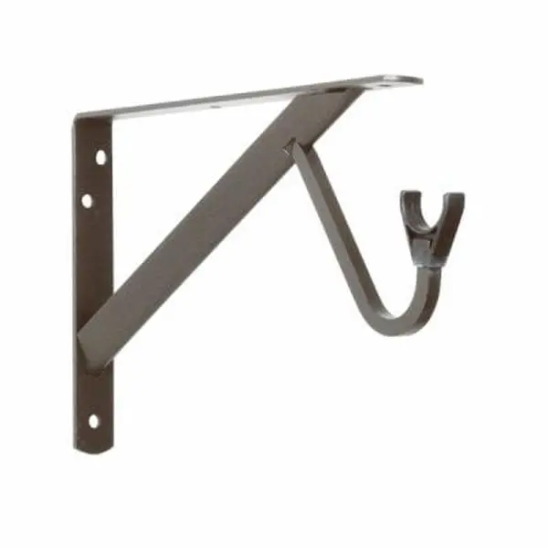 Knape & Vogt Manufacturing Bronze Finish Metal Shelf Bracket, 11 in x 0.25 in Shelf Support