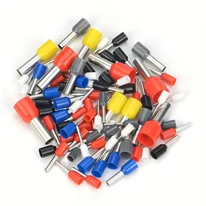 100PCS Insulated Ferrule Crimp Terminals Wire Connectors E7508 E1008 E1508 E2508 E4009 E6012 E10-12 Wire Terminals
