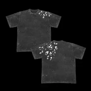 Retro Heavy Limited CURSE MARK Sasuke Anime Double Printed Vintage Oversize Anime Manga Washed Heavyweight Cotton T-shirt, Gift For Anime Fan, Anime Lover