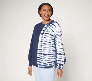 AnyBody French Terry Tie Dye Sweatshirt