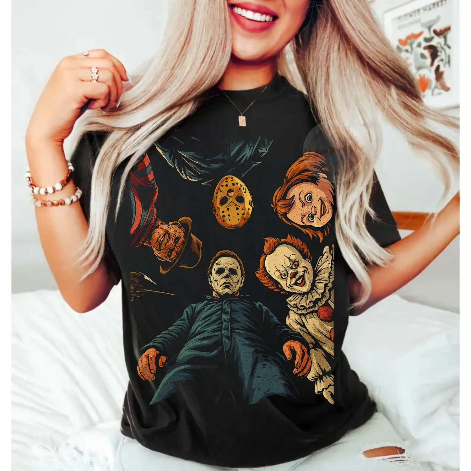 Youth Adult Retro Halloween Shirt, Halloween Characters Tee, Halloween 2025 Shirt,Halloween  Horror Movie, Scary Movie OPGA