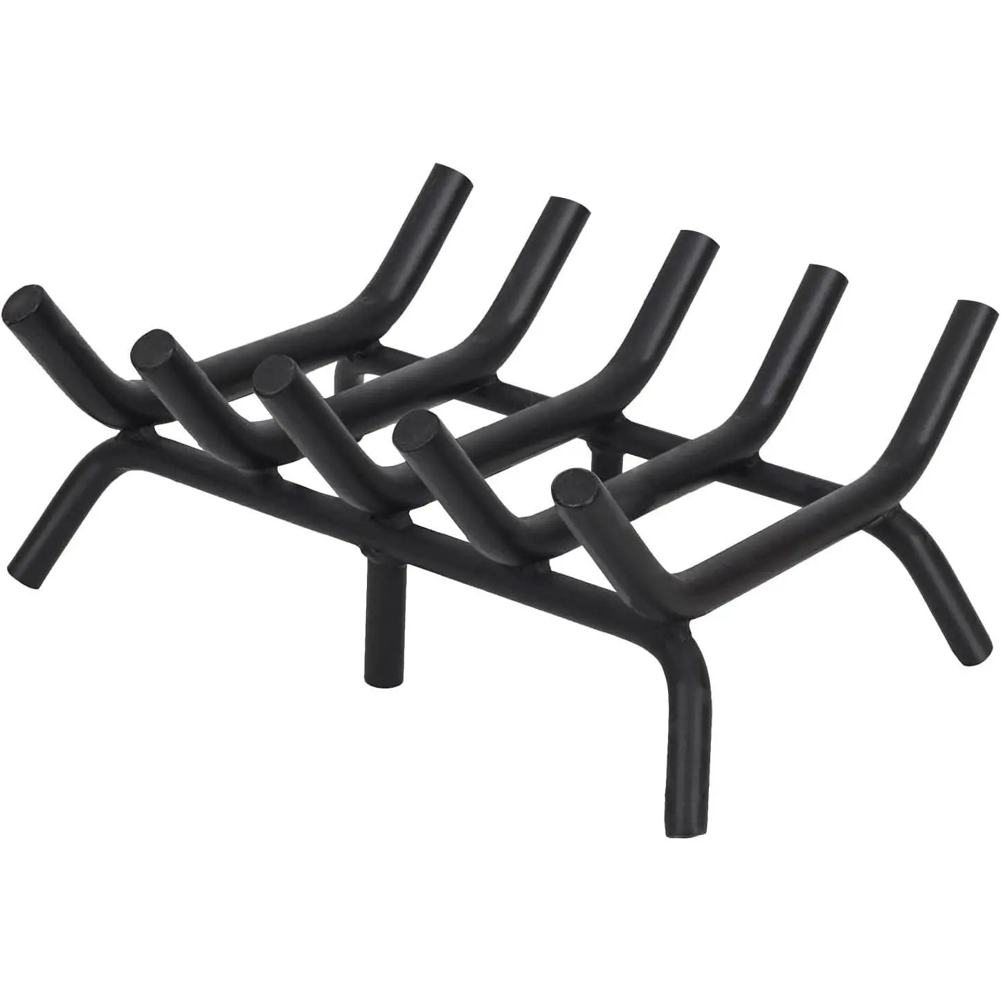 Fireplace Grate 17 inch - Fireplace Log Grates Heavy Duty Solid Round Steel | Log Grate for Fireplace No Assembly Required, Burning Wood Stove Grate for Indoor Chimney Hearth, Outdoor Camping