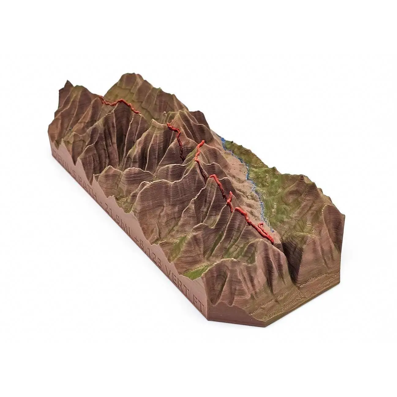 Devil's Path (Catskills) -   3D Printed Topographical Map - TrailSculpt