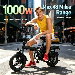 UL2849 Certified,Easy Storage- Long Range 45 Miles | E14 Urban Folding E-Bike 1000W, 12-Month Warranty,  Enhanced Safety Battery, Dual Disc Braking System |  14" Compact Tires,