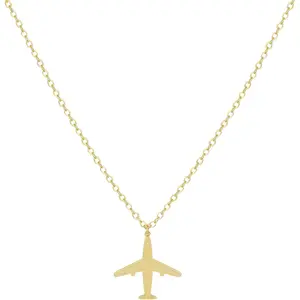 Women's necklace, exquisite airplane/swallow/lightning necklace, side-wear necklace pendant, fashionable adjustable chain, simple choker, everyday gift, men's copper bracelet, holiday gift for friends, girlfriend, or wife