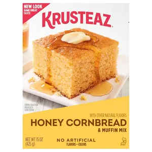 Cornbread and Muffin Mix, No Artificial Flavors and No Artificial Colors, Baking Mix, 15-ounce Box