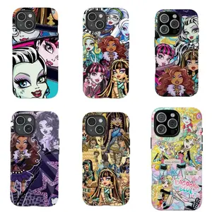 Monste3- High Them Tough Phone Case Cartoon phone case Compatible for iPhone 17Air 16Promax 15 14 13 12 11 and for Samsung S21-S25 Series Perfect Gift for Women Girls