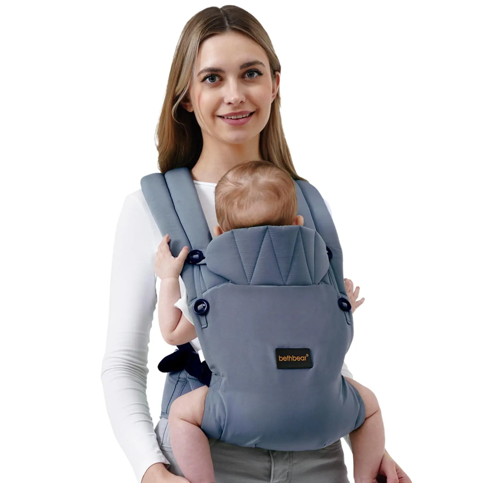 omfortable Newborn Baby Sling Carrier - One Size Fits All, Padded Shoulder & Waist Support, Ideal for Breastfeeding, Shopping & Outdoor Activities