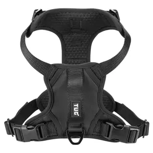 TUG Dog Harness with 2 Leash Connection Points | Adjustable, Padded, Lightweight Harness | Handle on Back | No-Pull Front Clip