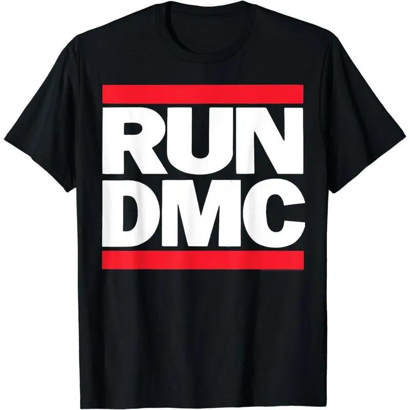 Women's Black Cotton Short Sleeve Run DMC Official Logo T-Shirt