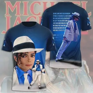 Michael Jackson Thriller Style 3D Shirt, Retro Pop Tee for Fans AOP All Over Print 3D Shirts