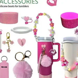Cup Beads Kit Tumbler Beads Bulk Focal Silicone Acrylic Beads